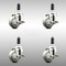 Service Caster 3.5 Inch 316SS Gray Poly Swivel 1-1/8 Inch Expanding Stem Caster Set Brake SCC SCC-SS316EX20S3514-PPUB-TLB-118-4 - alternate 2